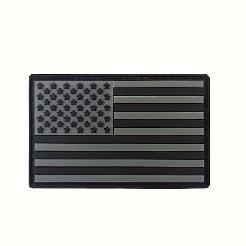  2 Pieces Tactical USA Flag Patch -Black & Gray