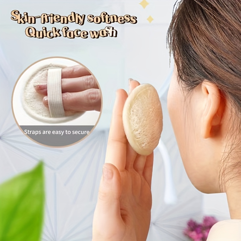 Natural Loofah Cleansing Face Towel Loofah Pulp Exfoliating Loofah Makeup Remover Towel Deep Cleansing Face Towel