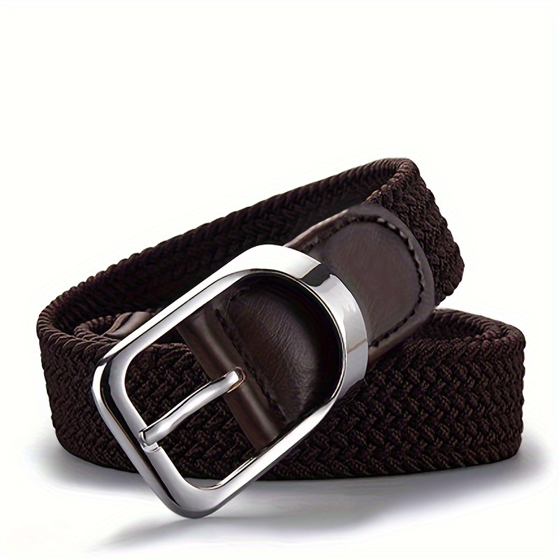 Casual Knitted Needle Buckle Woven Elastic Belt