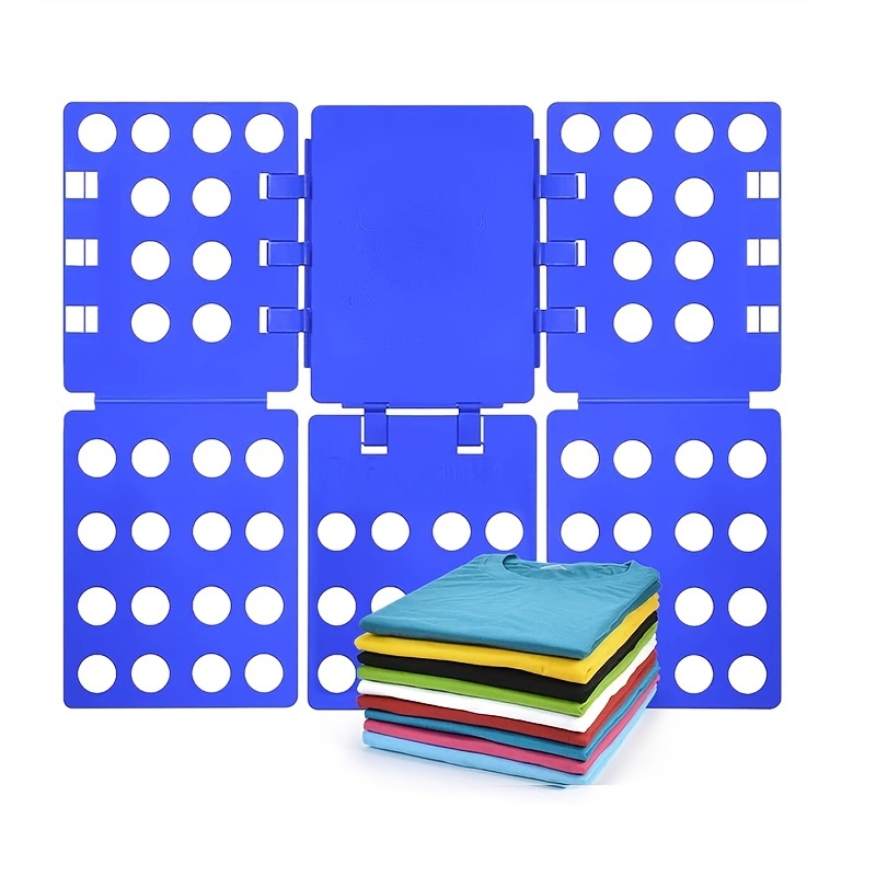 1 Pack T Shirt Folding Board Clothes Folding Board Plastic Laundry Folder Home Storage Tool Blue