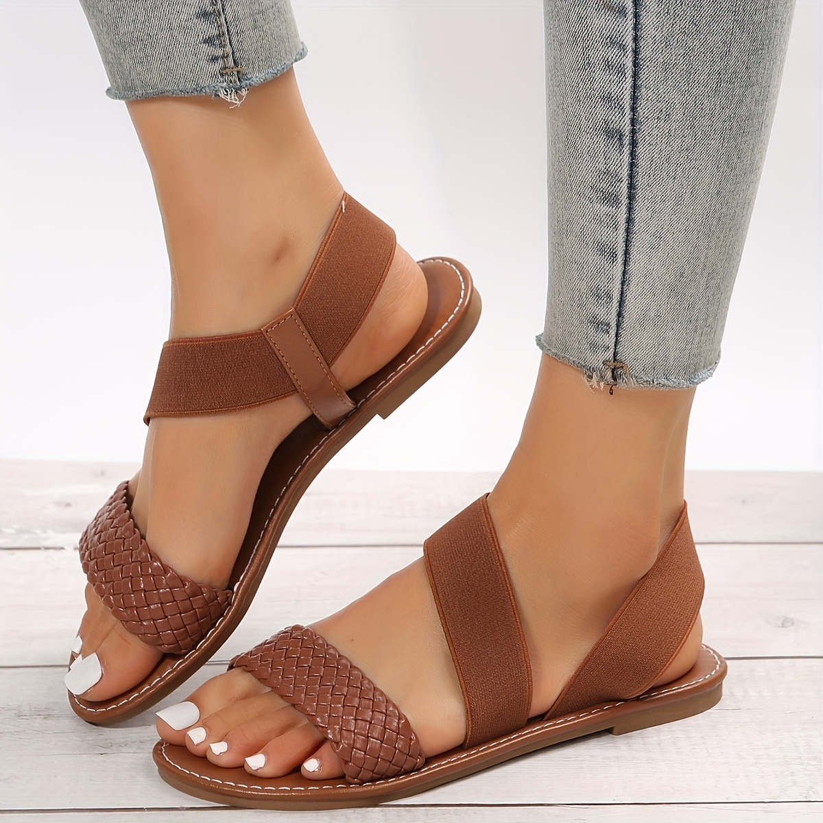 Sandalias discount elasticas trenzadas