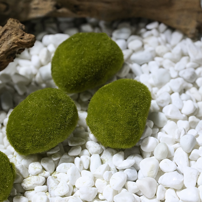 4 Sizes Of Artificial Moss Rock Decoration Green Moss Ball - Temu