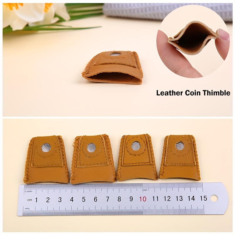 Leather Thimble Knitting Thimble Finger Protector Coin Thimble