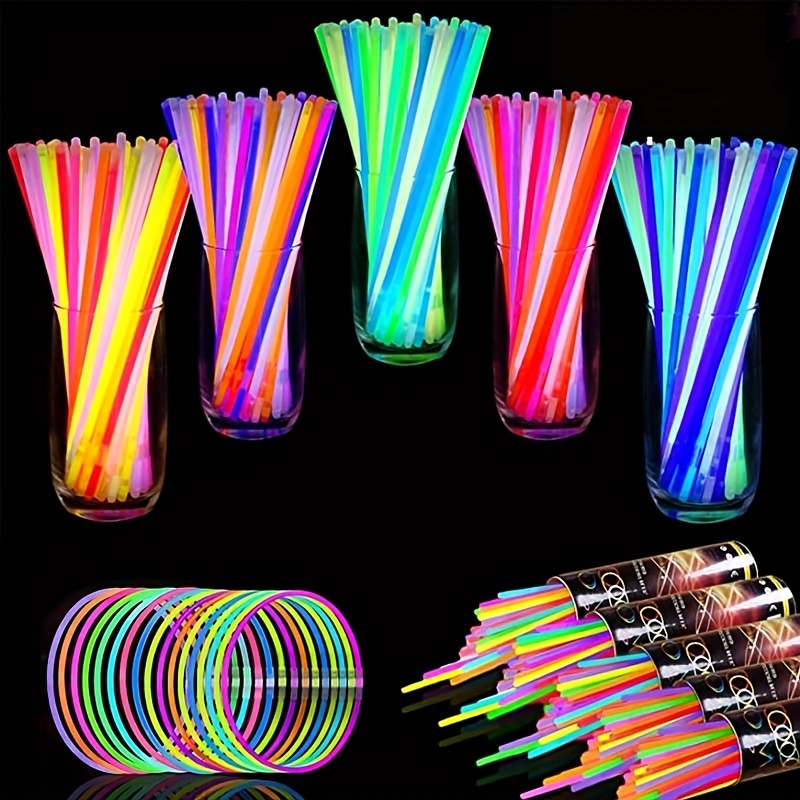 6pcs Colorful Light Up Sticks, LED Glow Sticks in The Dark Party Supplies for Kids Gifts, Light Up Pop Tubes Sensory Toys,Temu