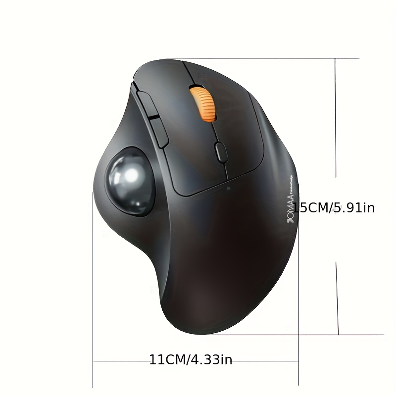 Bluetooth Trackball Mouse, 2.4G USB Wireless & Bluetooth Ergonomic Mice  Rechargeable with USB-C Port and 3 DPI for Computer Laptop Tablet Android  Windows Mac 