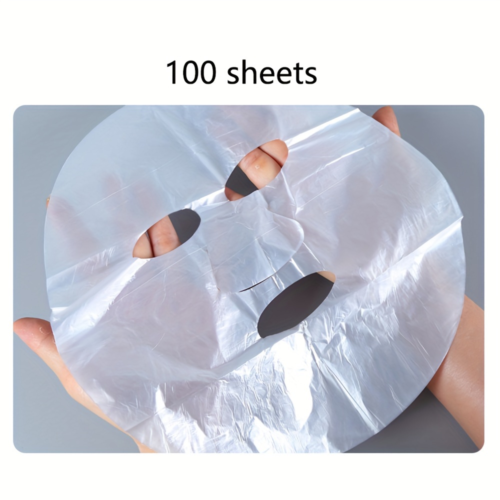 200 Sheets Facial Plastic Mask, Transparent Moisturizing Face Mask Sheets  Use for Skin Care & DIY Spa Mask, Disposable Face Sheet Masks Made of