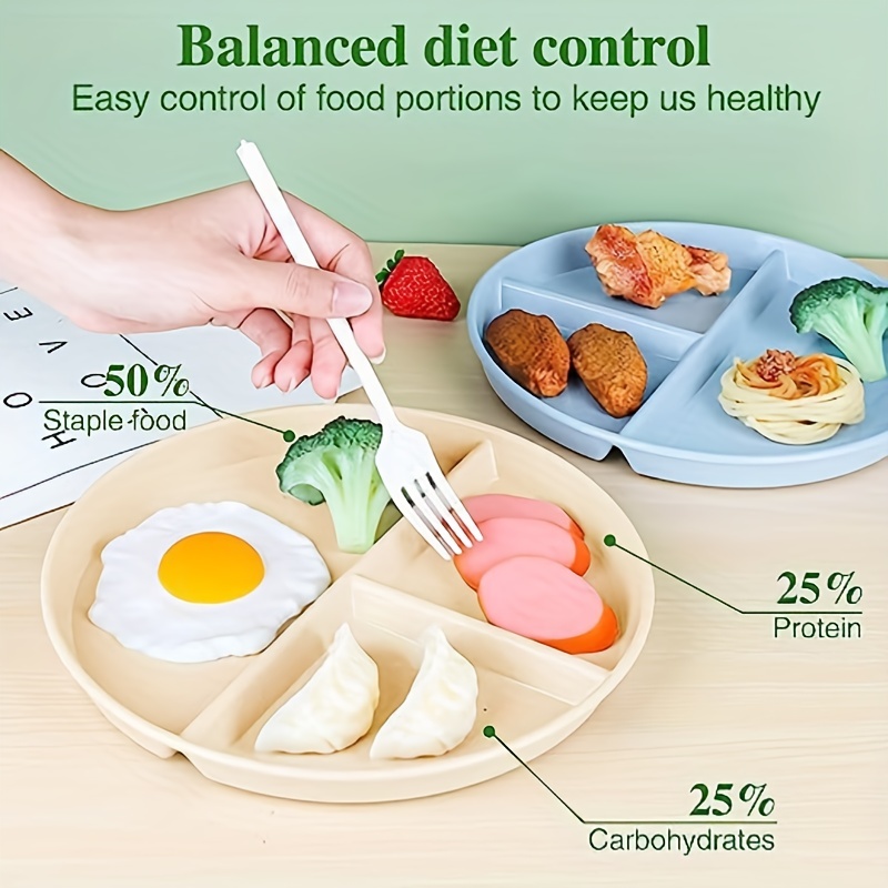 Unbreakable Divided Plates Portion Control Plates Household - Temu