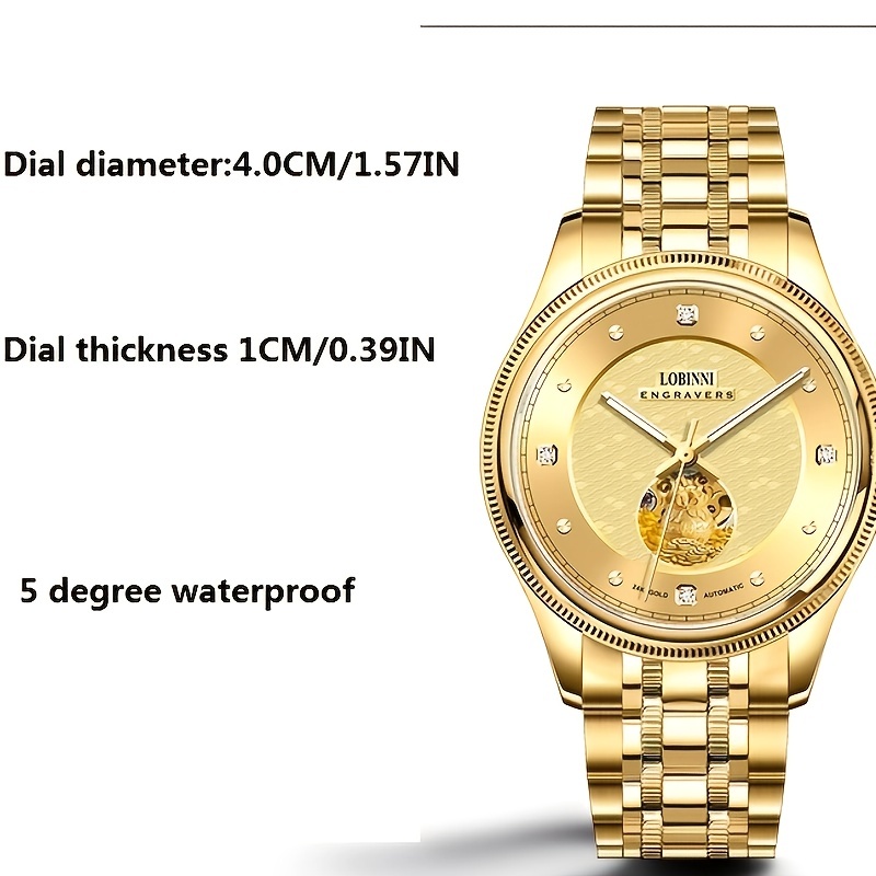 Binlun watches 18k gold hot sale