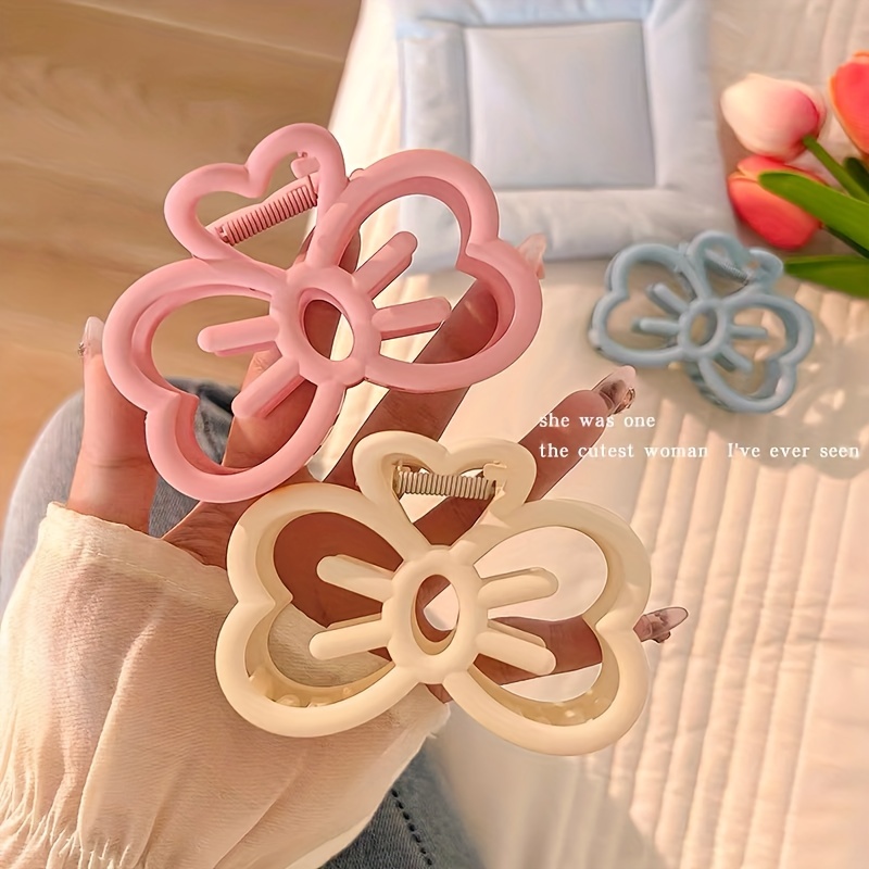 Flower Claw Clips Thick Hair Non slip Bowknot Hair Clips - Temu