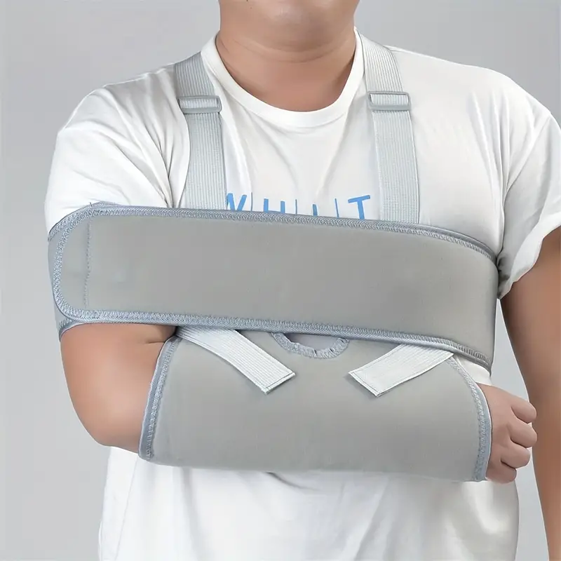 Full-Wrapped Forearm Sling for Arm, Wrist, and Shoulder Injuries -  Adjustable Arm Protective Gear for Adults (50KG-110KG)