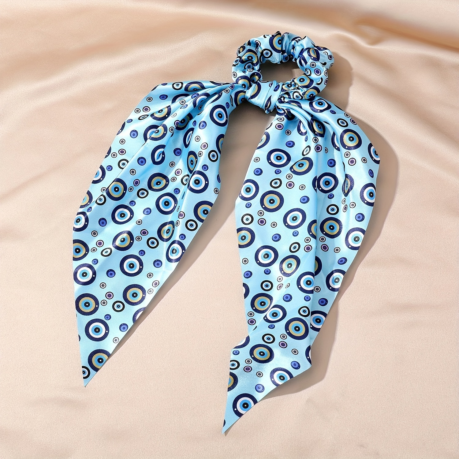 Devil's Eyes Print Hair Tie Elastic Scrunchie Ponytail Holder