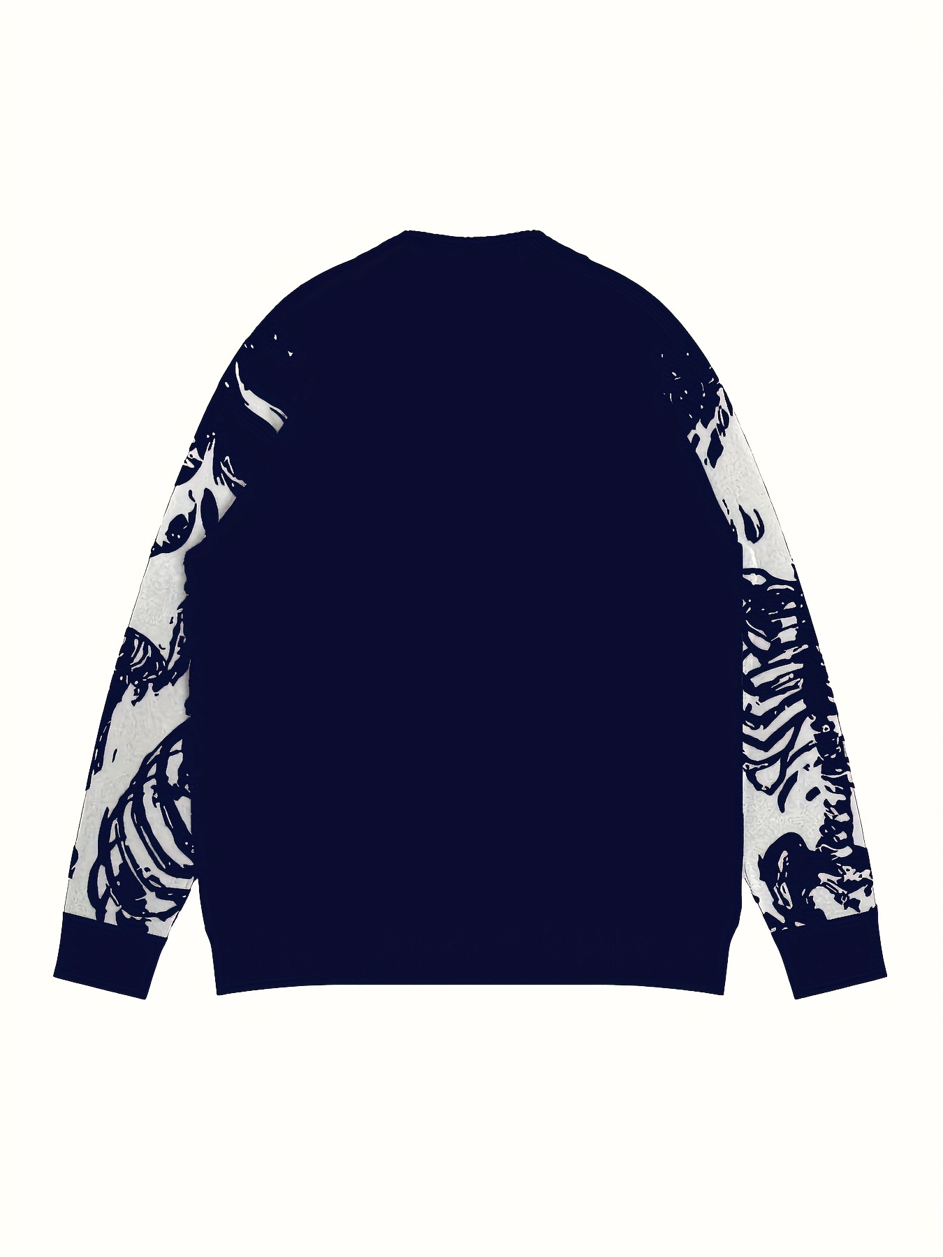 Y2k Long Sleeve Sweater Loose Casual Sweater Skull Pattern - Temu 