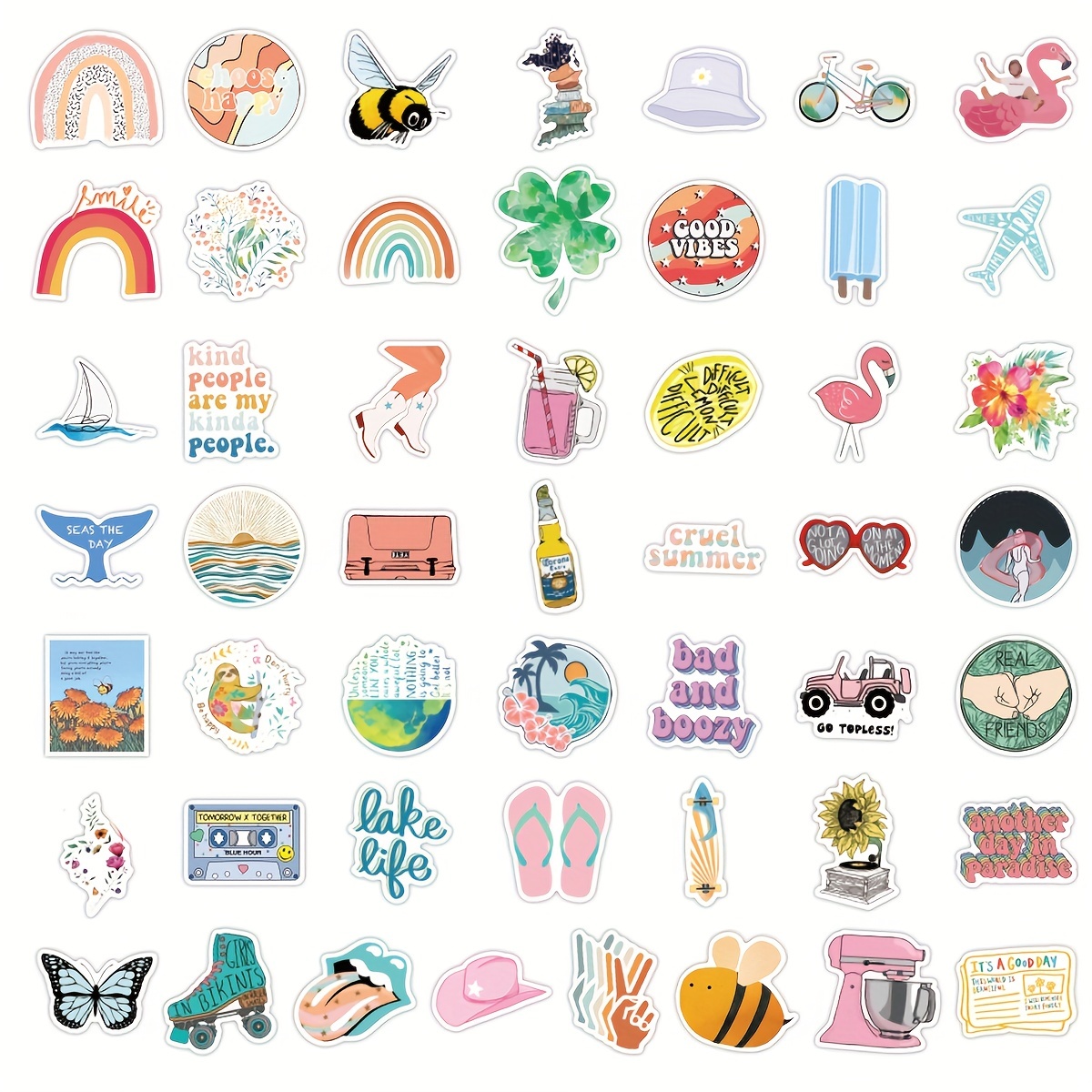 Stickers 35 Pack Cute Stickers for Water Bottles VSCO Stickers for