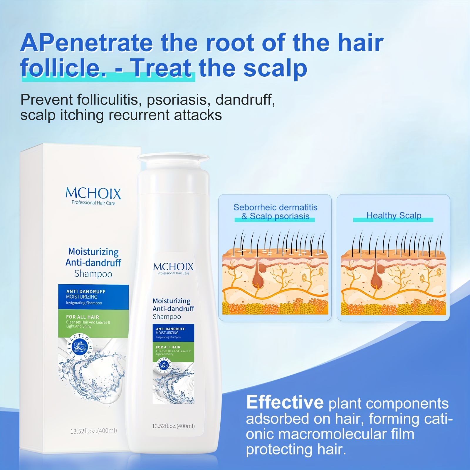 400 Fragrance Hair Shampoo for Dandruff Removal