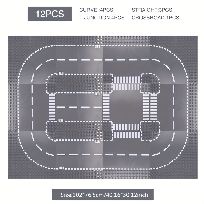 City Road Street Building Blocks Base Plates Road Plate Temu