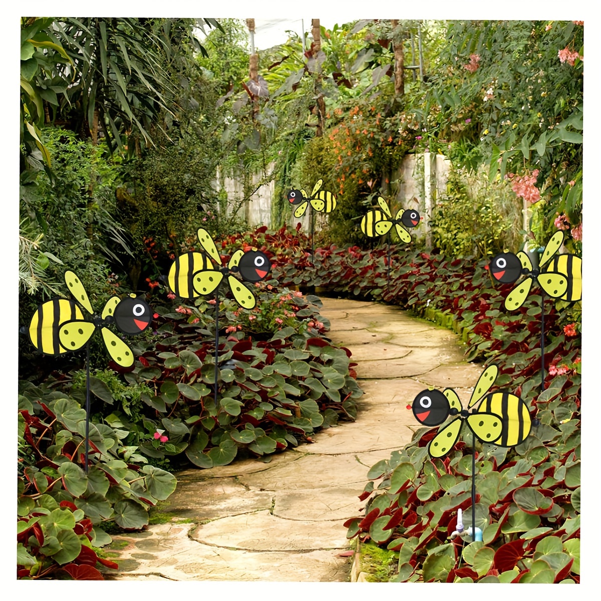 2pcs Moulin Vent Animal Coccinelle D coration Ext rieure Spinners Ext rieurs Jouet D ext rieur Wind Spinners D corations De Jardin Abeille Bumblebee