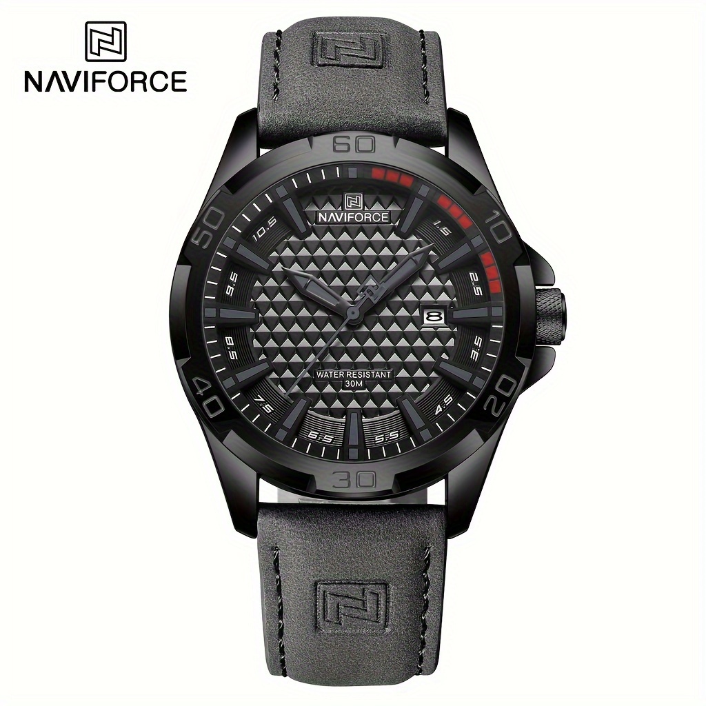 Naviforce mens quartz analog hot sale watch