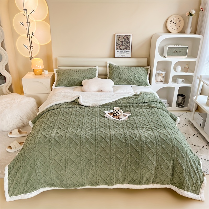 Manta verde multicolor ondulada para sofá, cama o sofá, manta de felpa  suave y mullida, manta de regazo de franela, súper acogedora y cómoda para