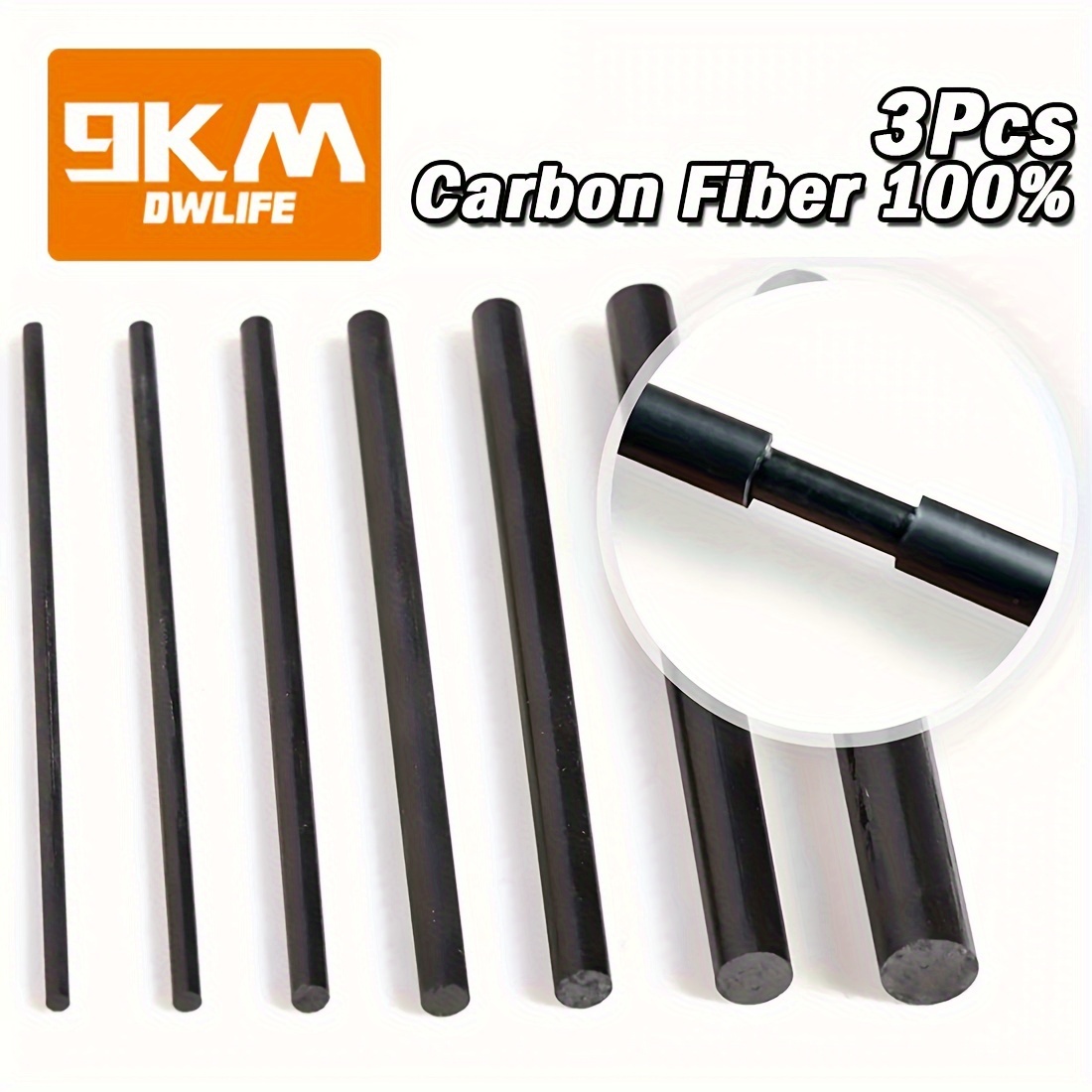 Fishing Rod Repair Kit, Carbon Fiber Sticks, 1mm~10mm*3.94inch For *  Fishing Pole, Fishing Gear Accessories