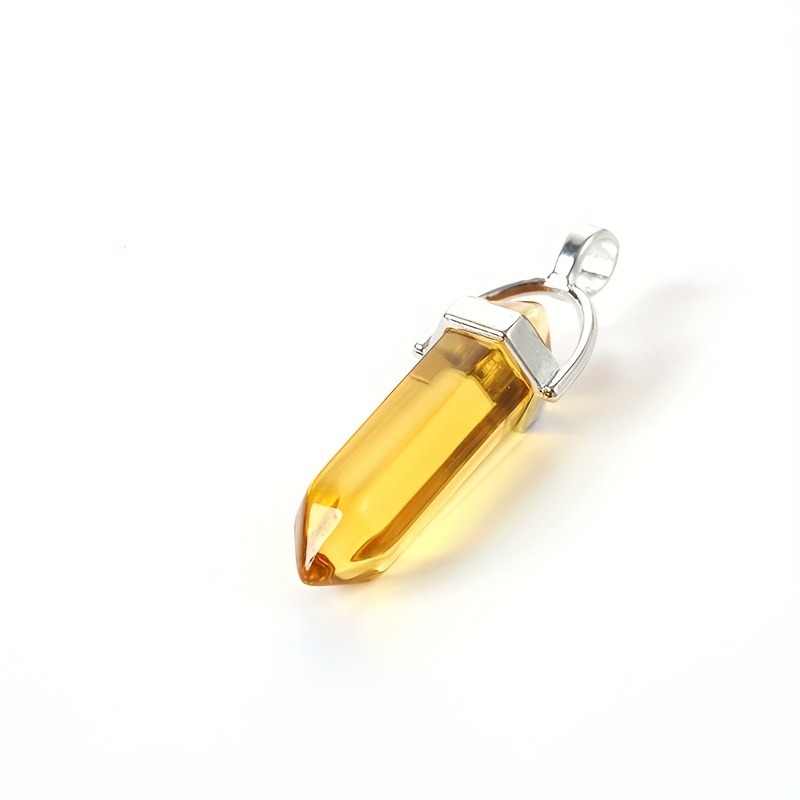 Double Pointed Hexagonal Column Pendant for Necklace
