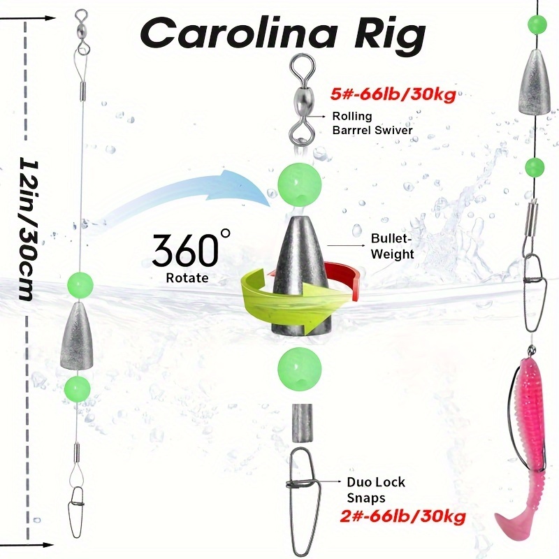 Steel Fishing Fishing Weight Pre Rigged Carolina - Temu