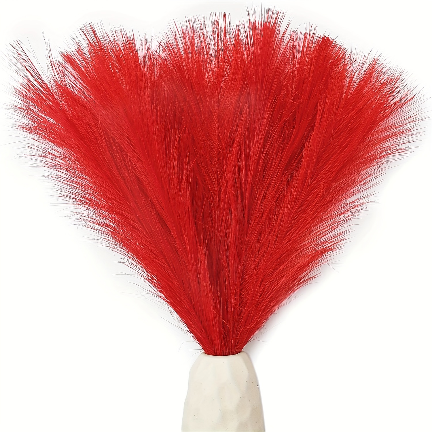 

10/20pcs Red Pampas Grass Artificial Flower, Suitable For Home Kitchen Wedding Event Spring Holiday Decoration (excluding Vase)