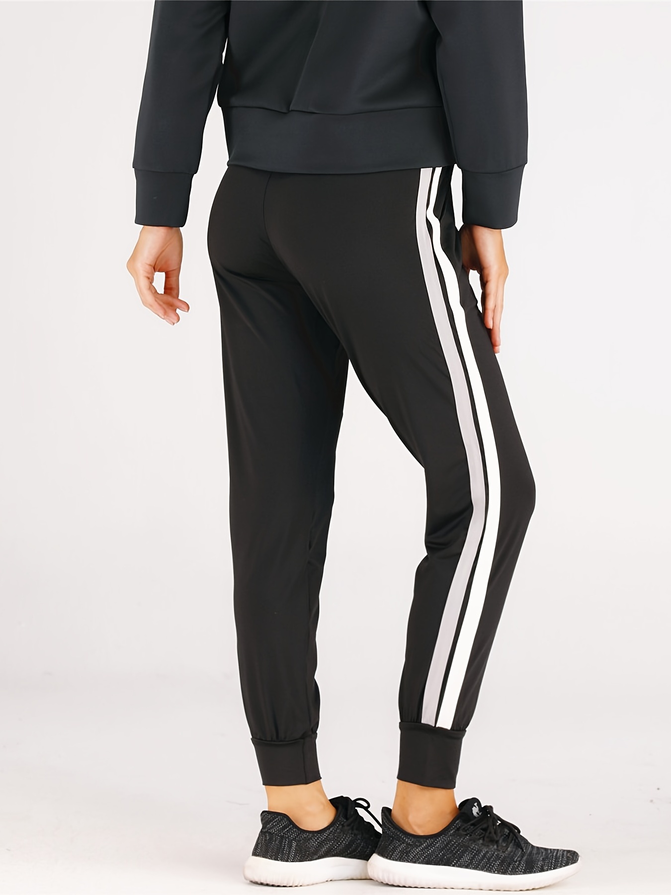 Pantalones deportivos para mujer con bolsillos laterales con cordón  Pantalones Joggers Yoga