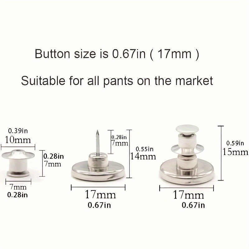 Waist Button Nail Free Detachable Universal Buckle Jeans Pants Waist  Adjustment Big Change Small Artifact Seamless Button - Temu Canada