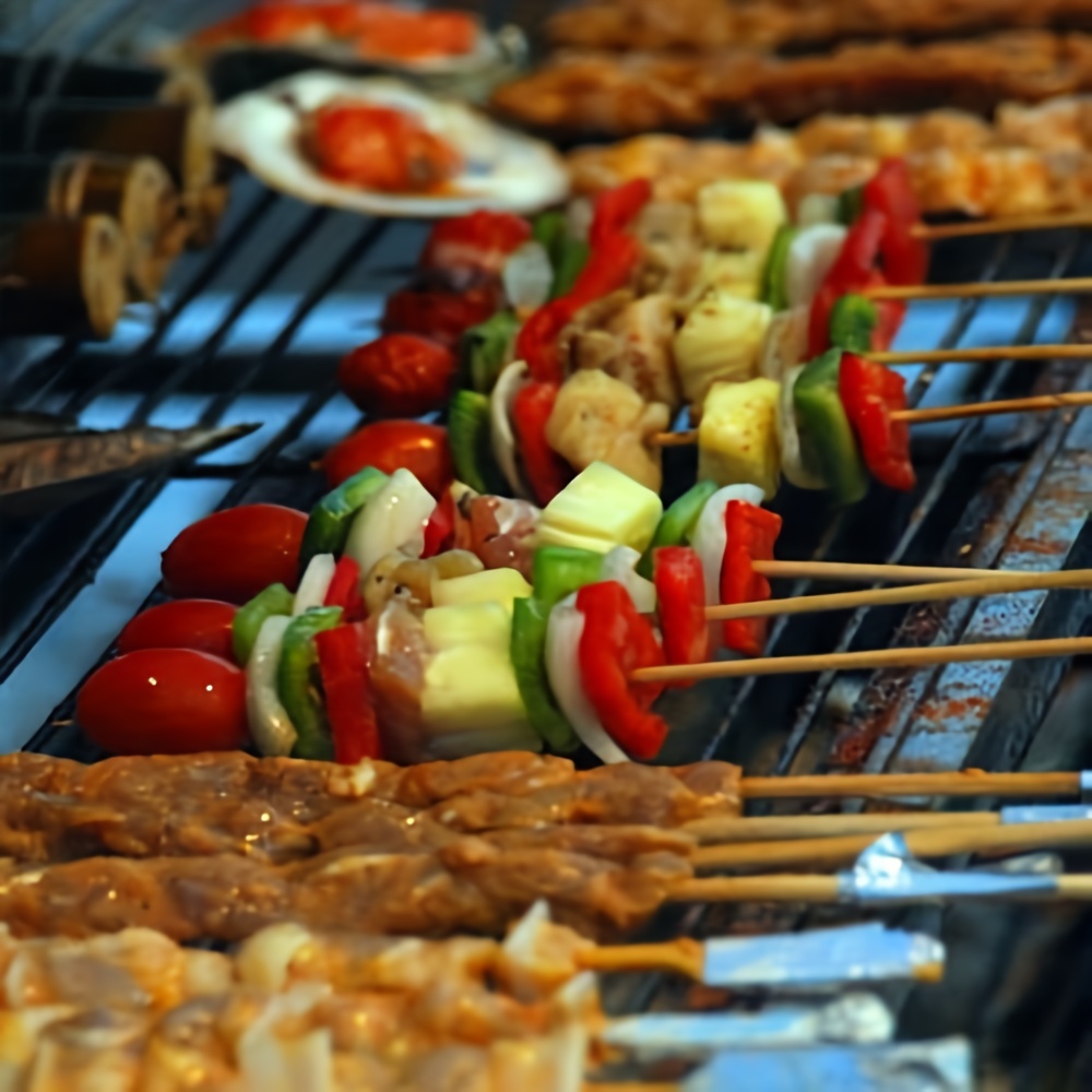 6 inch Bamboo Skewers for Kabob, Grilling, Fruits, Appetizers, and Cocktails
