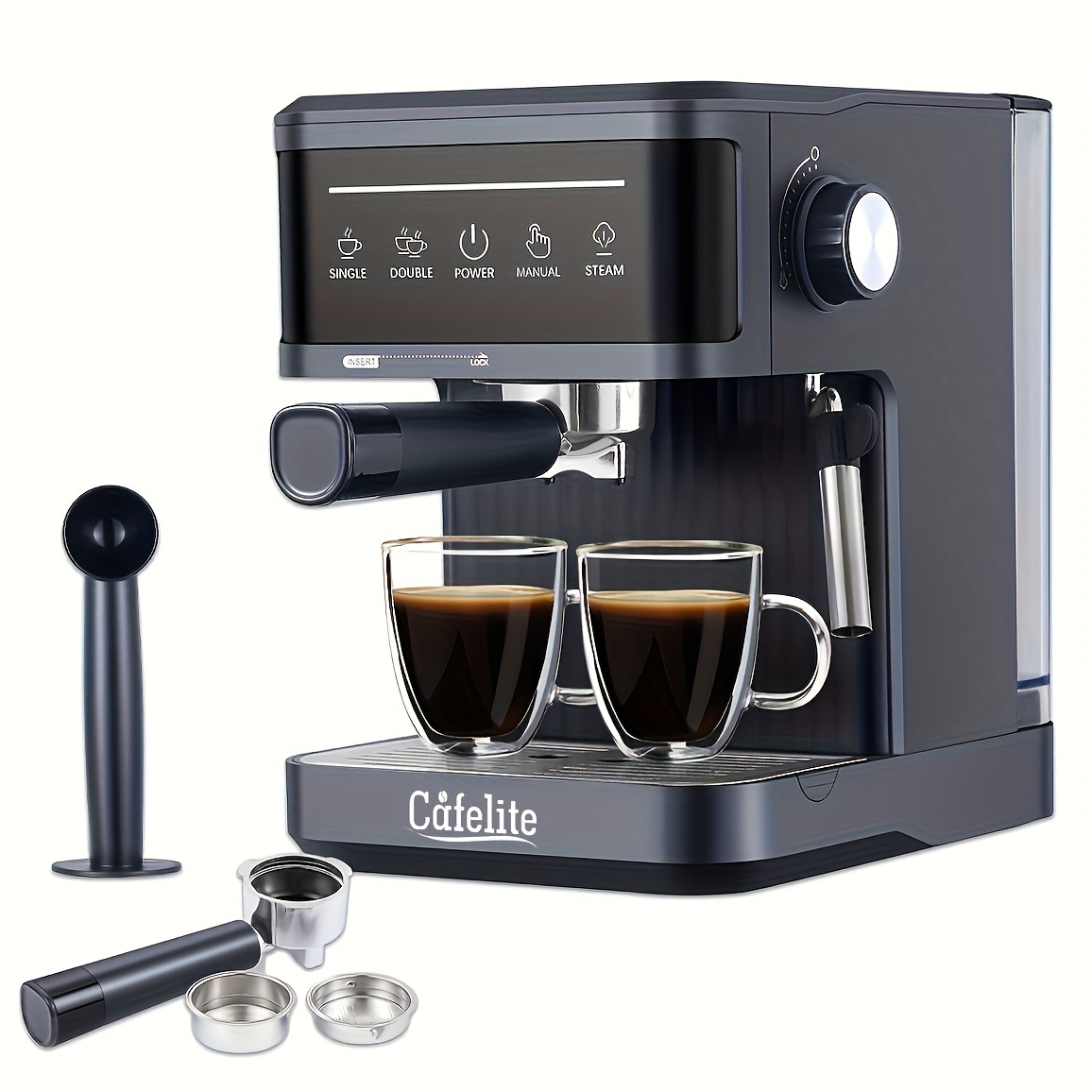 EspressoMatic™ - Cafetera Espresso Semiautomática de 20 bares con