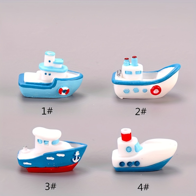 Miniature Dollhouse Boat Mini Fishing Boat Model - Temu United