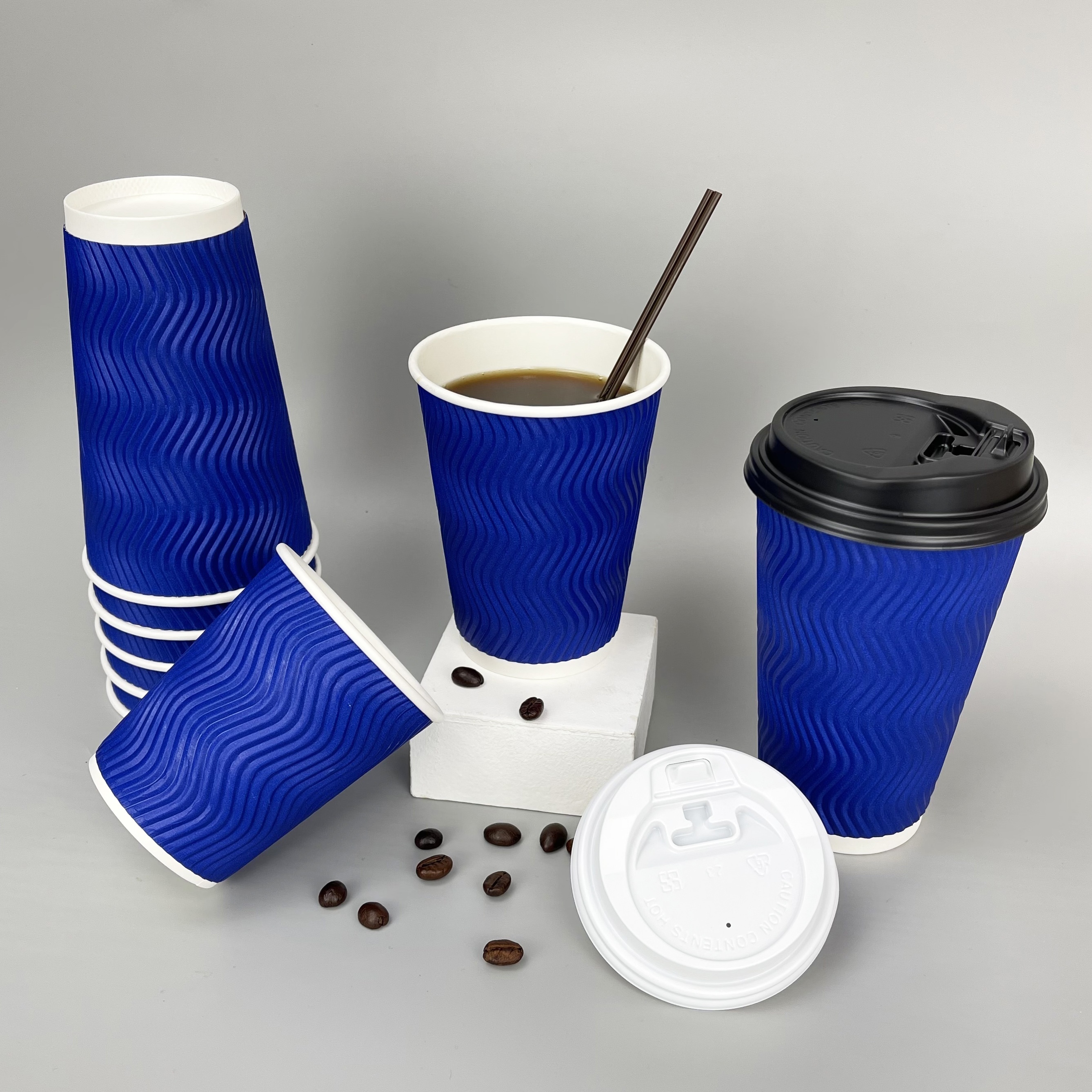 100pcs Disposable Cups Paper 8 12 16oz High Quality - Temu