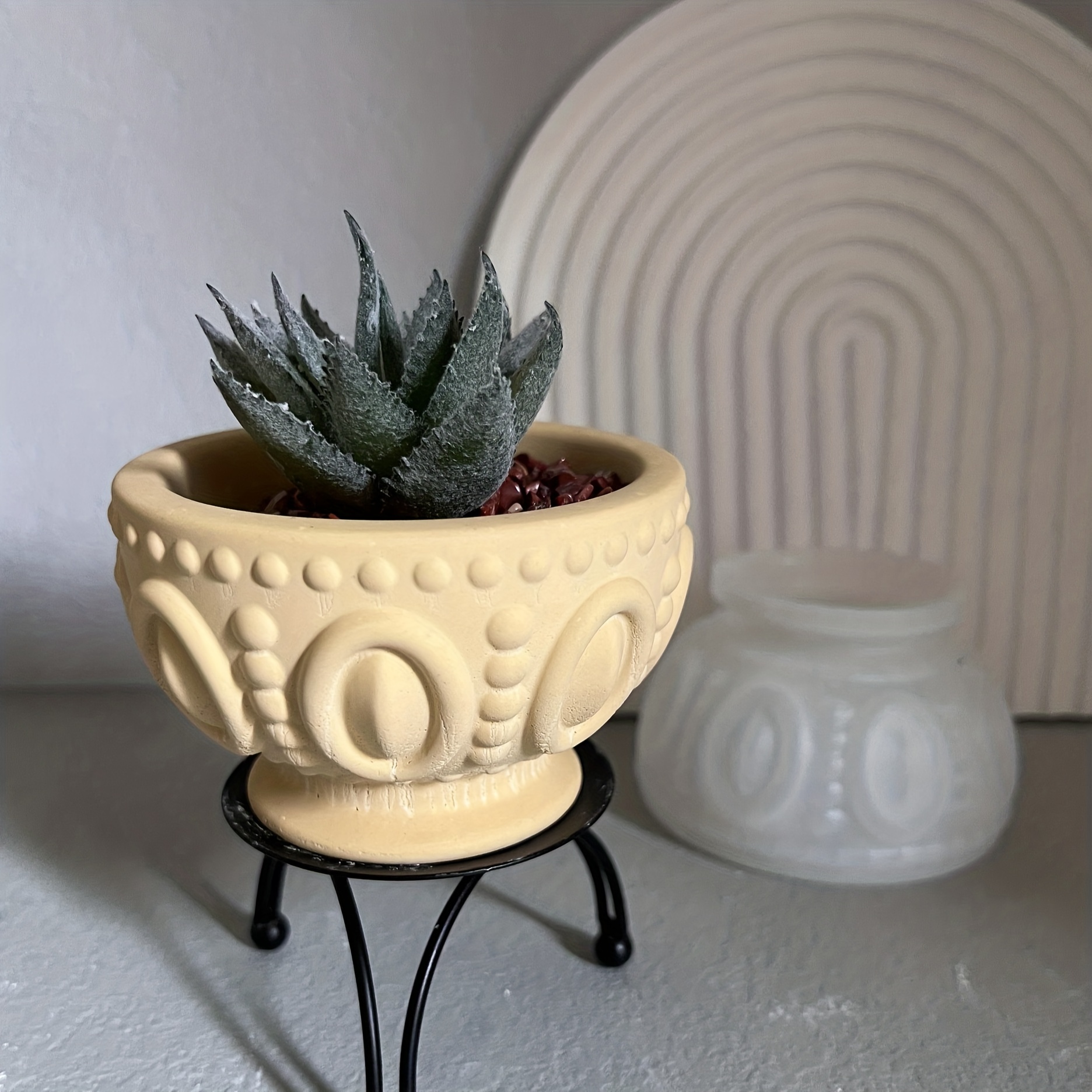 Moules de pots de fleurs en silicone, moule de pot de succulent en béton,  aromathérapie Diy, porte-bougie