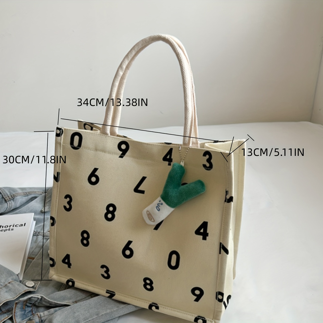 Fashion Paris Printed Letter Graffiti Painting Tote Bag Creative Design  Canvas Shoulder Bag Handbag Large Capacity Shopping Bag