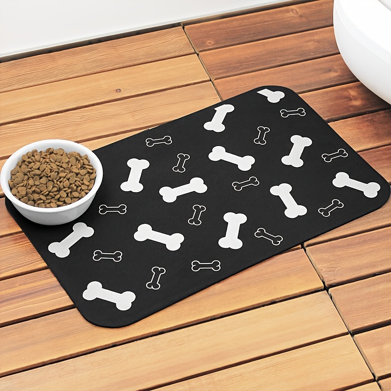  Dog Cat Food Mat Dog Feeding Mat for Food and Water 23.6  *15.7 Silicone Dog Dish Mats for Floors Waterproof Slip Pet Food Mat with  Raised Edges to Prevent Food and