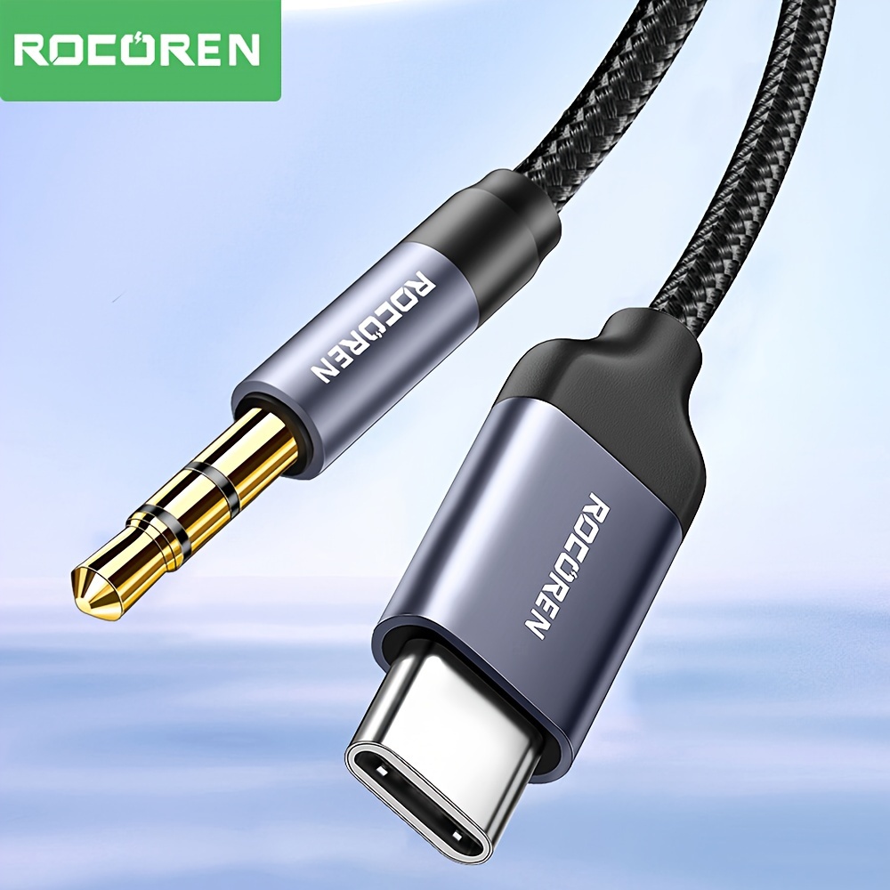 Cable auxiliar de audio para coche (2 unidades, sonidod de calidad HiFi)  3.5 mm, nailon, compatible con estéreos, bocinas, iPod, iPad, audífonos,  Sony