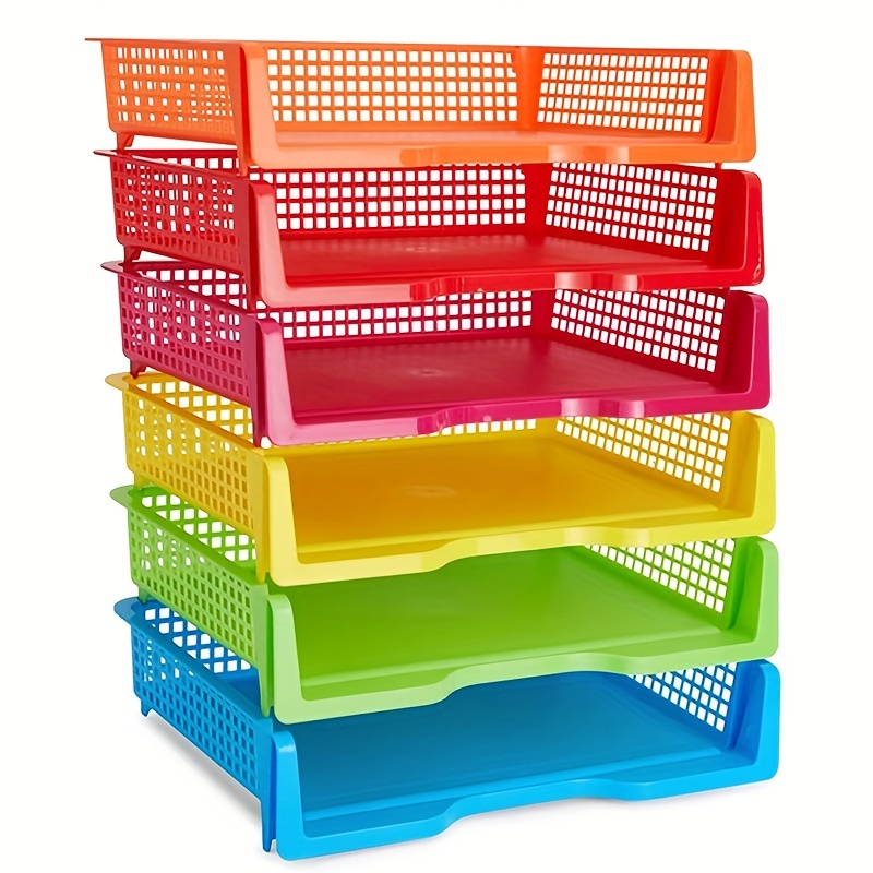 Plastic Rectangular Storage Basket Classroom Stationery - Temu