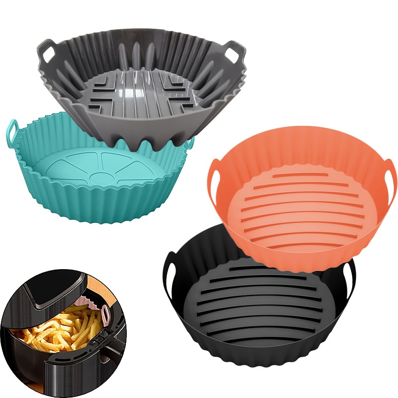 1pc Silicone Pot Rectangle Oven Air Fryer Baking Tray Mold Basket