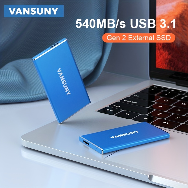 Vansuny 500GB USB 3.1 ポータブル 外付けSSD 430MBs 高速 USB C ミニ