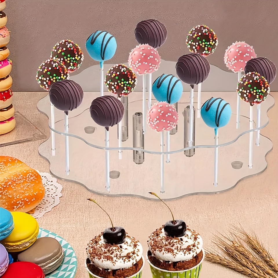 10pcs Cake Pop Packaging,White Cake Pop Holder Cake Pop Stand 18 Holes  （8.6*6*11.8）With Clear Window Displaying Small Cake Packaging 24 Yards  Silver Ribbons Decoration Making Lollipops - Walmart.com