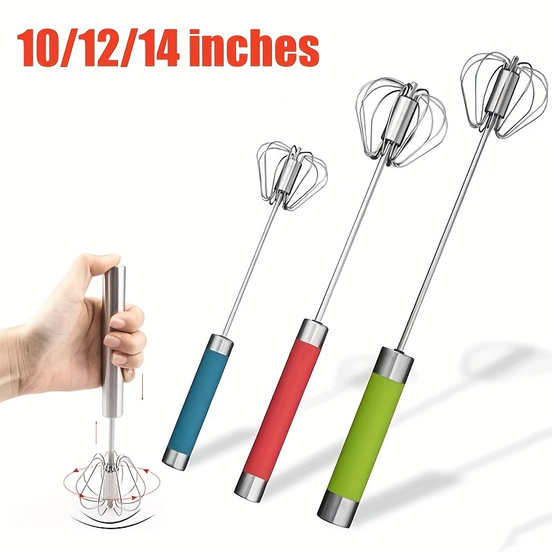 1pc Stainless Steel Whisk, Minimalist Silver Egg Beater For