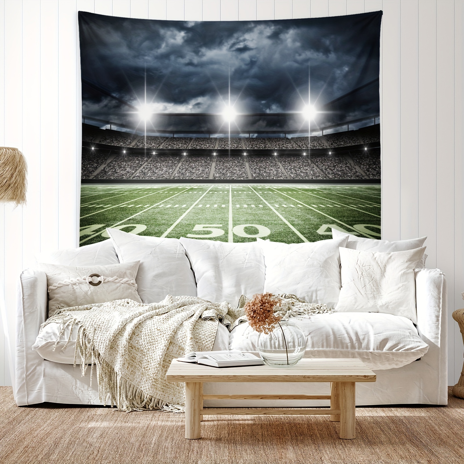 American Football Decor Wall Art Cleveland First Energy Stadium Canvas  Painting Sports Posters Picture Modern Artwork for Boys Bedroom Living Room