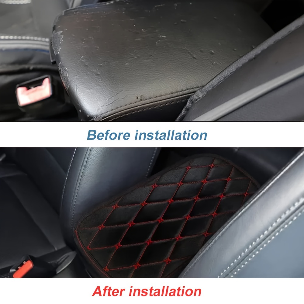 Center Console Boat Black Synthetic Leather Center Console Armrest - Foto 8