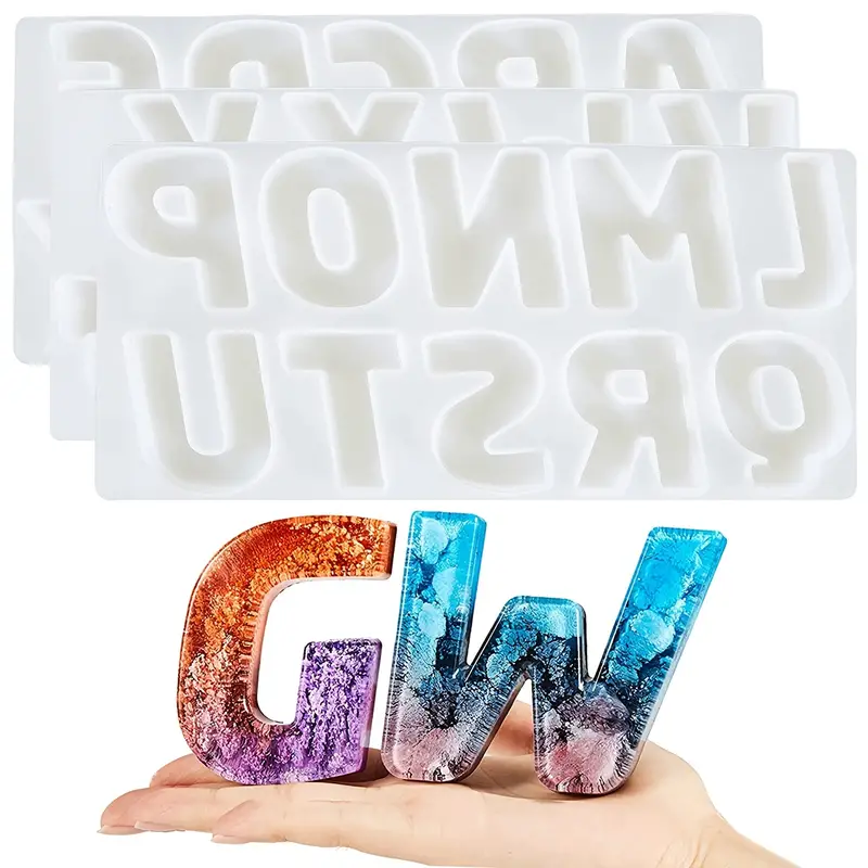 Resin Molds Large Reversed Alphabet Resin Molds New Silicone - Temu