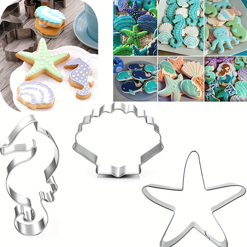 Ocean Animals Cookie Cutters Starfish Seahorse Sea Shell - Temu