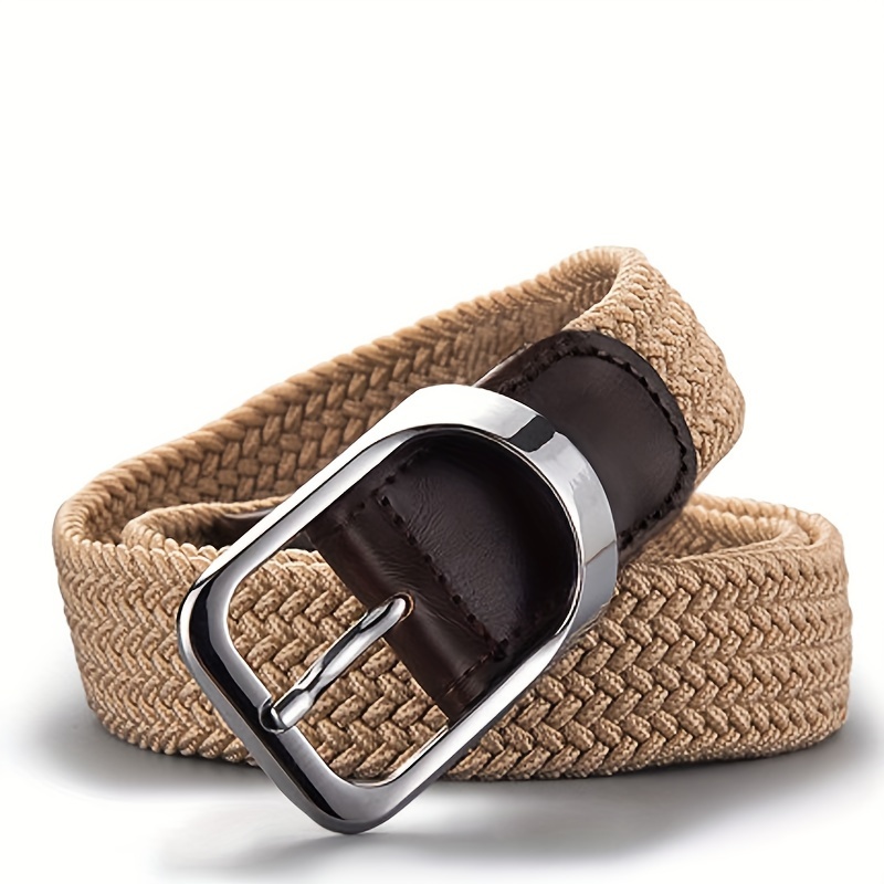 Casual Knitted Needle Buckle Woven Elastic Belt