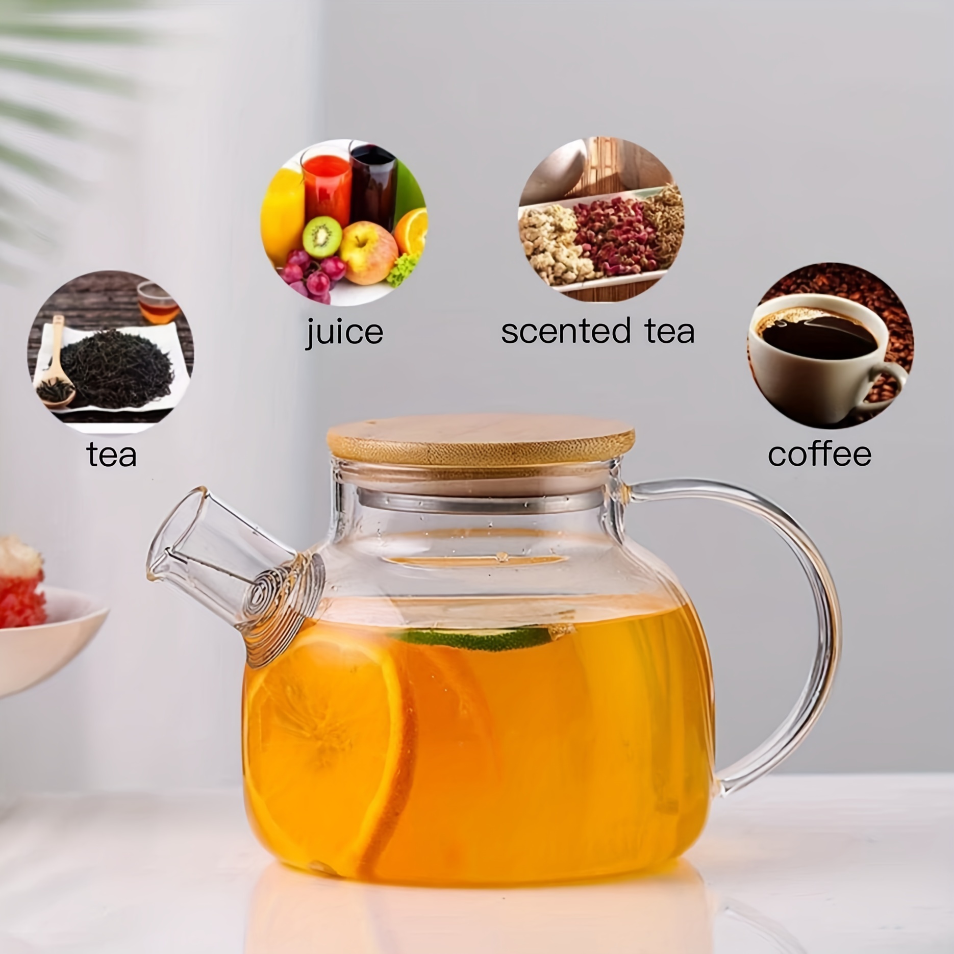 Glass Tea Pot Kettles, Carafe, Stovetop Safe, Heatproof Borosilicate Glass  Teapot Water Pitcher With Bamboo Lid And Removable Filter Spout For Loose  Leaf And Blooming Tea - Temu Germany