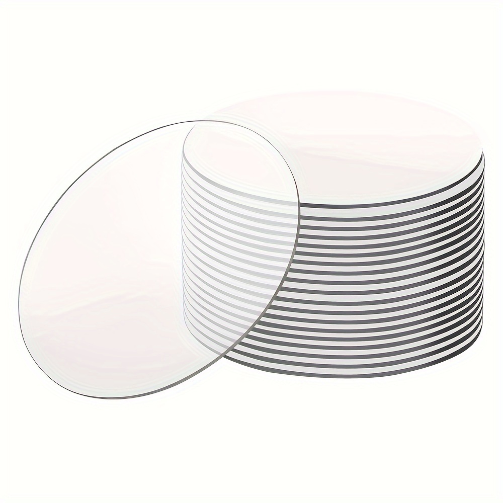 PMMA Blank Acrylic Discs with Hole for Vinyl Projects | Harfington, 3.5 inch / 5pcs