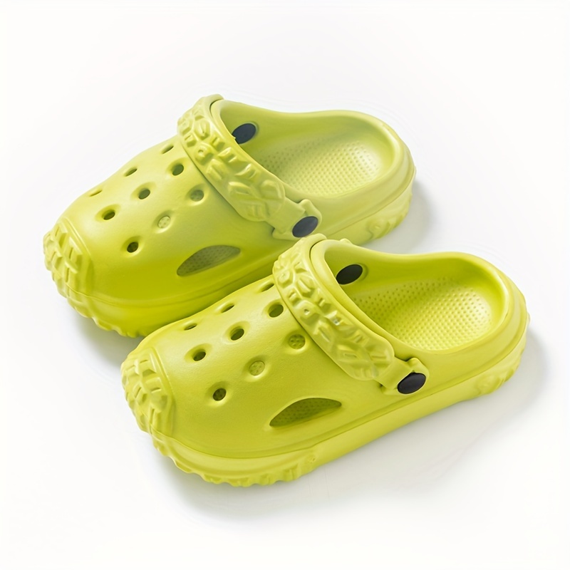 Girls Solid Breathable Clogs Lightweight Anti Slip Indoor Outdoor Shoes