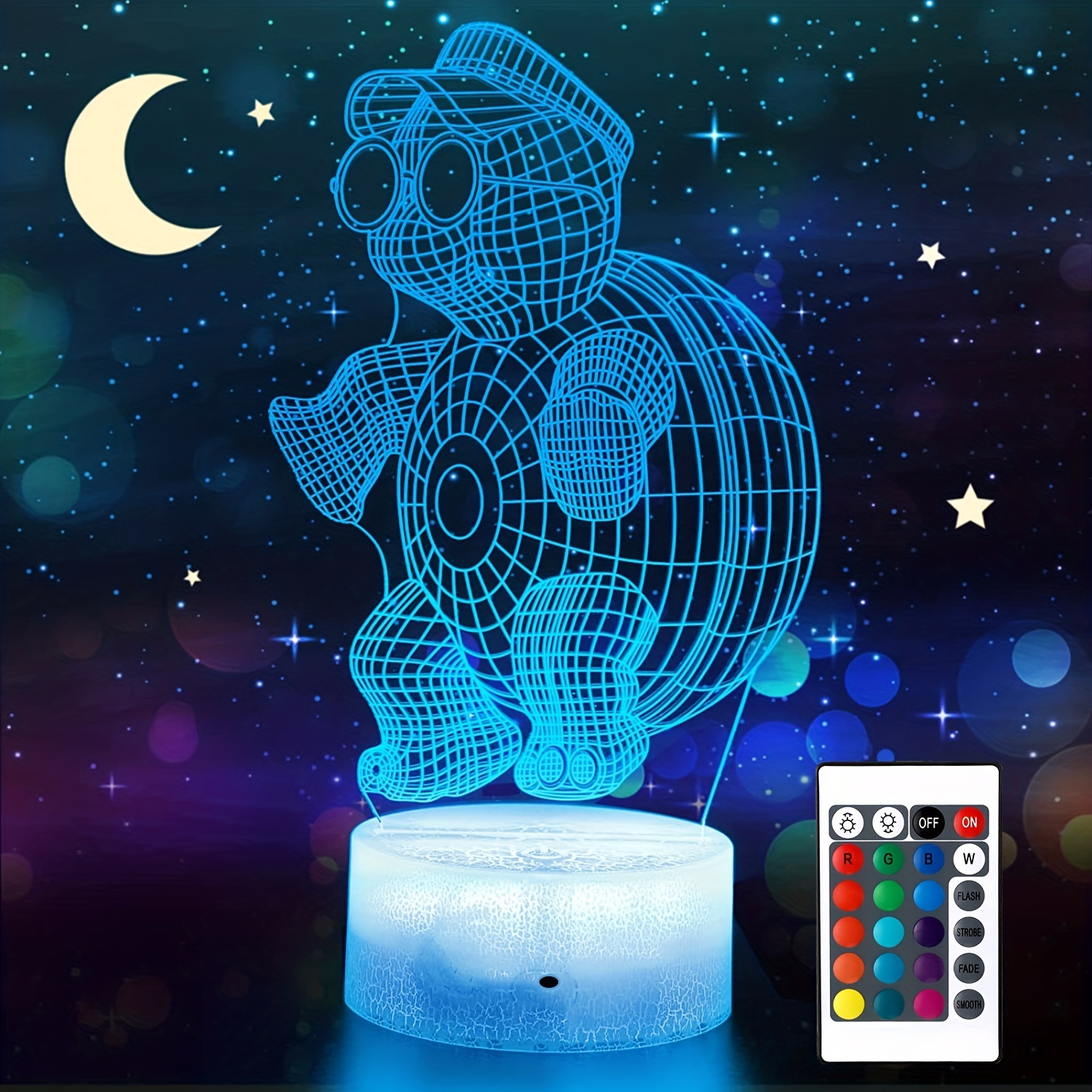 Axolotl Gifts 3D Axolotl Lamp Night Light 3D Illusion lamp for Kids, 16